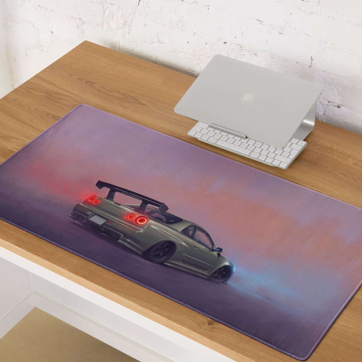 Nissan Skyline Inspired Millennium Jade R34 GT-R Rear Desk Mat – High-Precision XL Gaming Mousepad