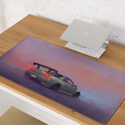 Nissan Skyline Inspired Millennium Jade R34 GT-R Rear Desk Mat – High-Precision XL Gaming Mousepad