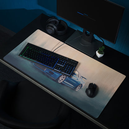 Nissan Skyline Inspired Bayside Blue White Rim R34 GT-R Desk Mat – High-Precision XL Gaming Mousepad