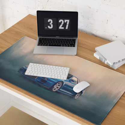 Nissan Skyline Inspired Bayside Blue White Rim R34 GT-R Desk Mat – High-Precision XL Gaming Mousepad