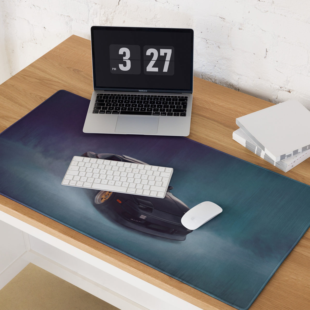 Nissan 180SX Inspired Midnight Stealth Pop-Up Desk Pad – Ultra-Glide Stitched Edge Gaming Mouse Mat