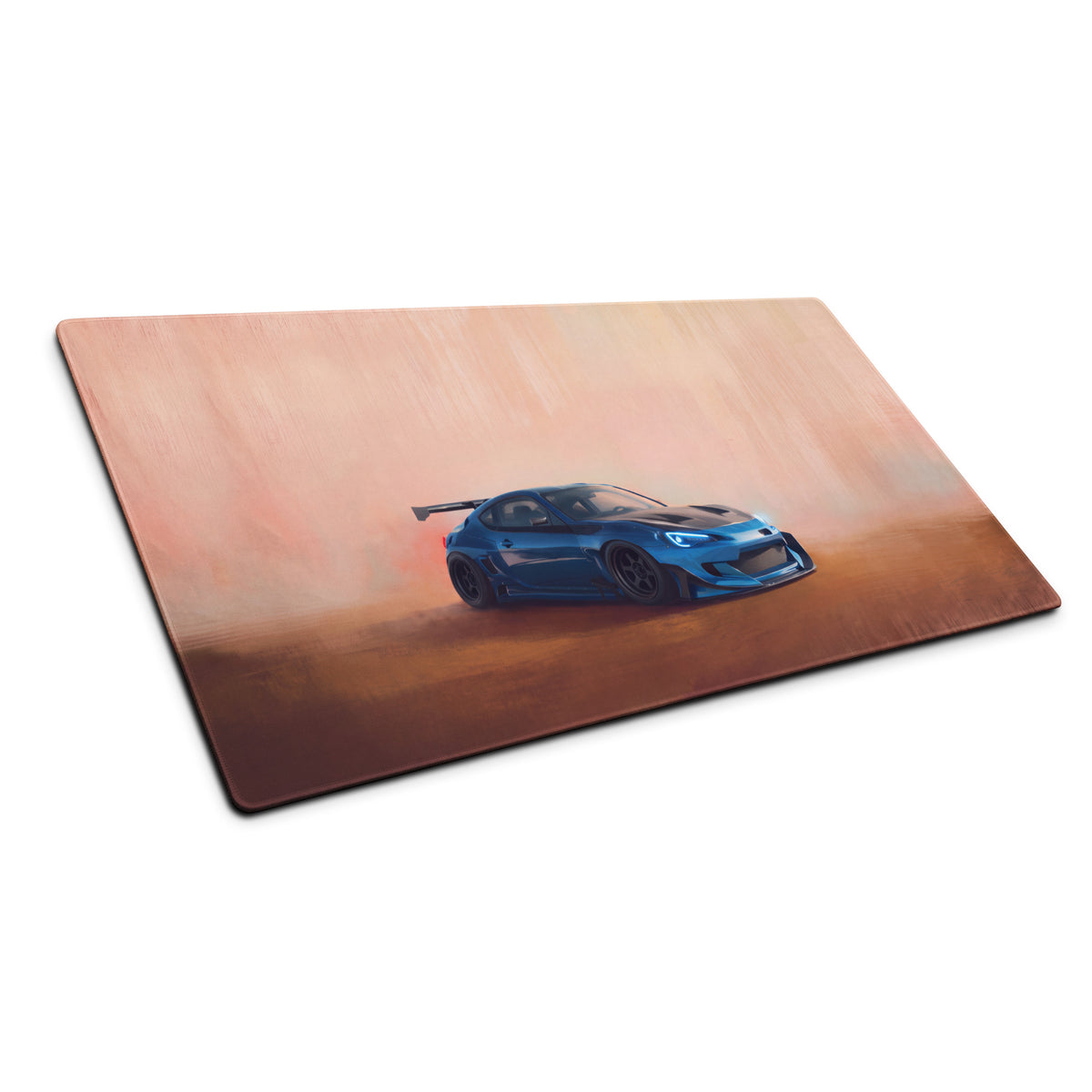 Subaru BRZ Inspired World Rally Blue GT Wing Desk Pad – Ultra-Glide Stitched Edge Gaming Mouse Mat