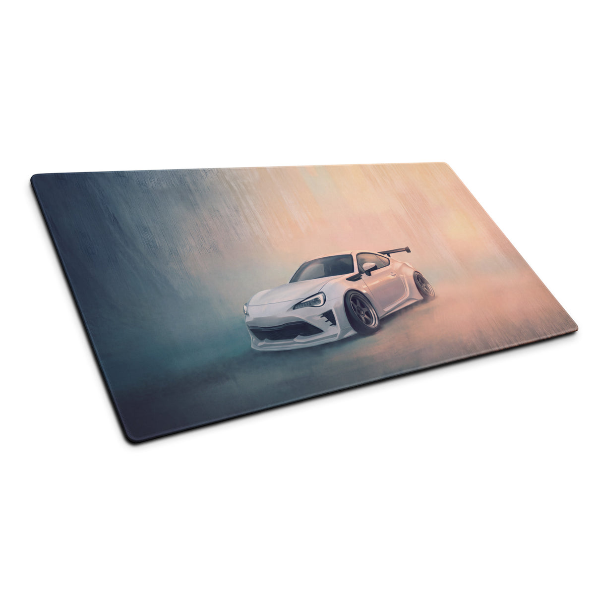 Toyota 86 Inspired Halo White Widebody GT Wing Desk Pad – Extended Non-Slip PC Mouse Mat