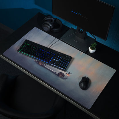 Toyota GR86 Inspired Halo White Bronze Rim Profile Desk Mat – Low-Friction Cloth Setup Mousepad