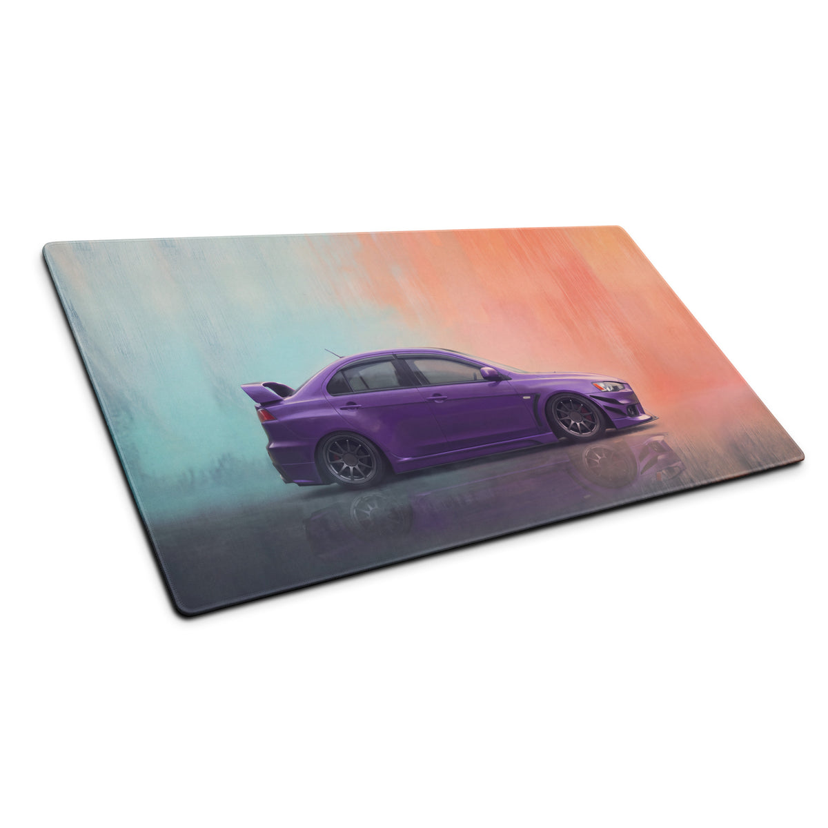 Mitsubishi Lancer Evolution Inspired Midnight Purple Evo X Desk Pad – Extended Non-Slip PC Mouse Mat