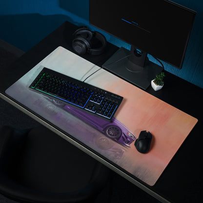 Mitsubishi Lancer Evolution Inspired Midnight Purple Evo X Desk Pad – Extended Non-Slip PC Mouse Mat