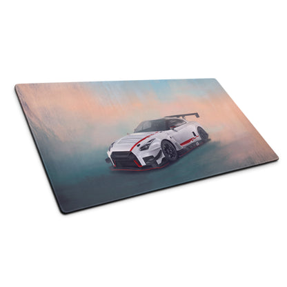 Nissan GT-R Inspired White Nismo GT3 Aero Desk Mat – High-Precision XL Gaming Mousepad