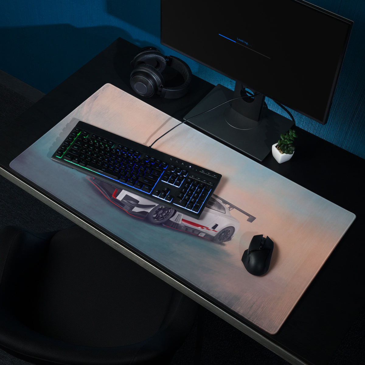 Nissan GT-R Inspired White Nismo GT3 Aero Desk Mat – High-Precision XL Gaming Mousepad