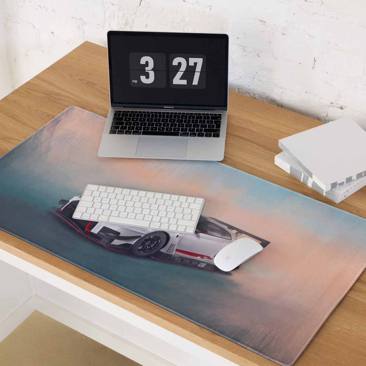 Nissan GT-R Inspired White Nismo GT3 Aero Desk Mat – High-Precision XL Gaming Mousepad
