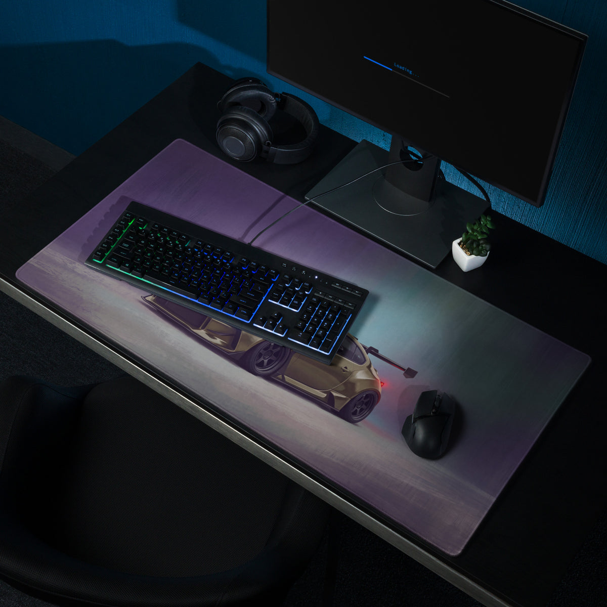 Toyota GR86 Inspired Desert Bronze Widebody Desk Mat – Low-Friction Cloth Setup Mousepad