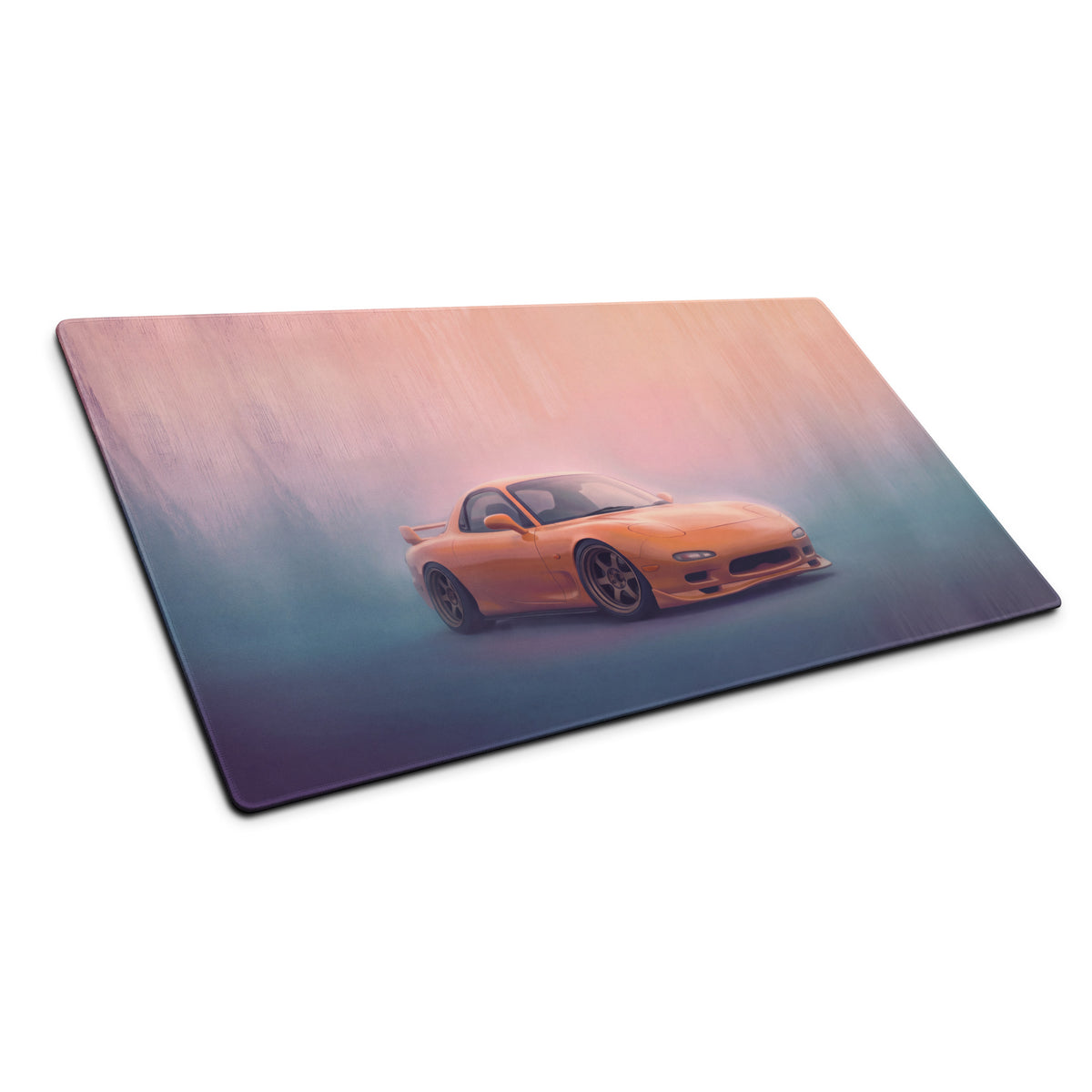 Mazda RX-7 Inspired Competition Orange FD Desk Pad – Extended Non-Slip PC Mouse Mat