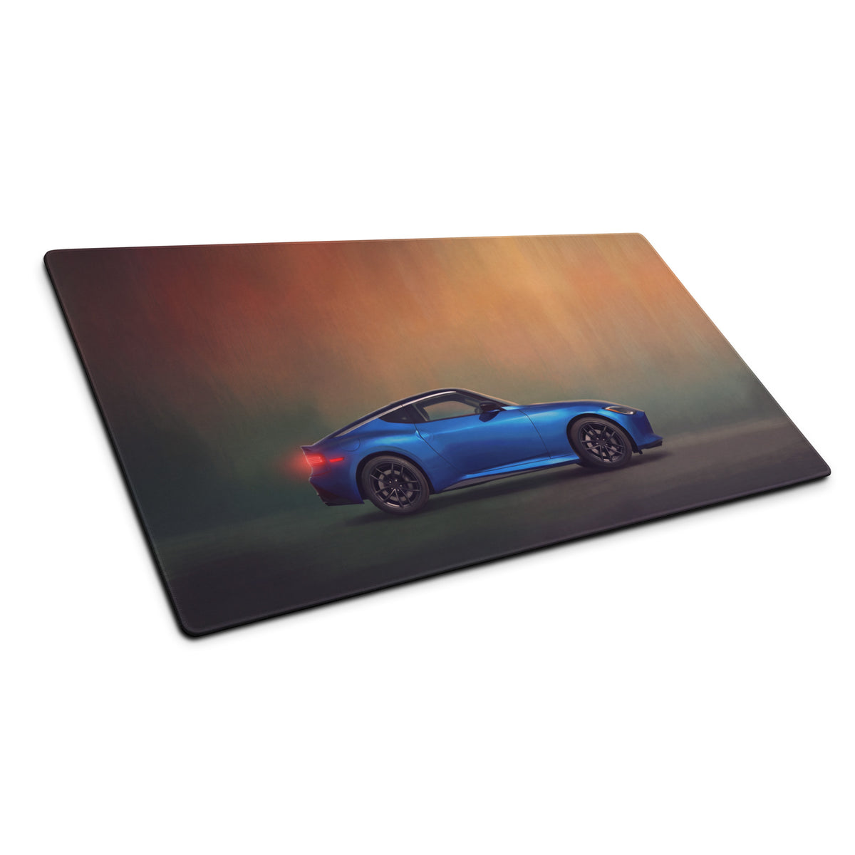 Nissan Z Inspired Seiran Blue Coupe Desk Mat – Low-Friction Cloth Setup Mousepad