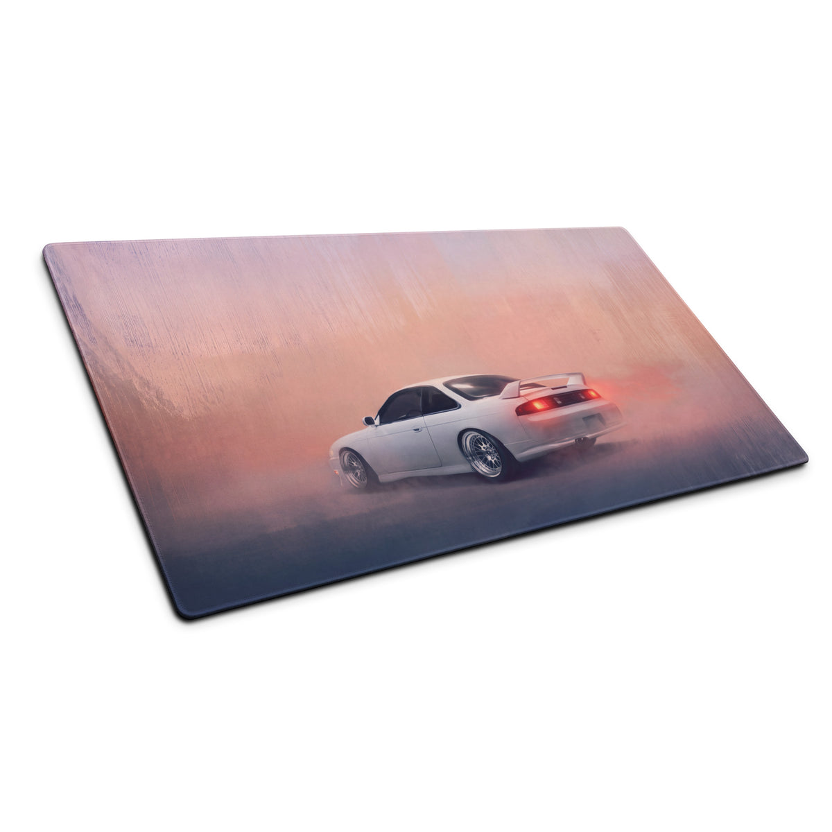 Nissan Silvia Inspired Pearl White S14 Zenki Desk Mat – High-Precision XL Gaming Mousepad