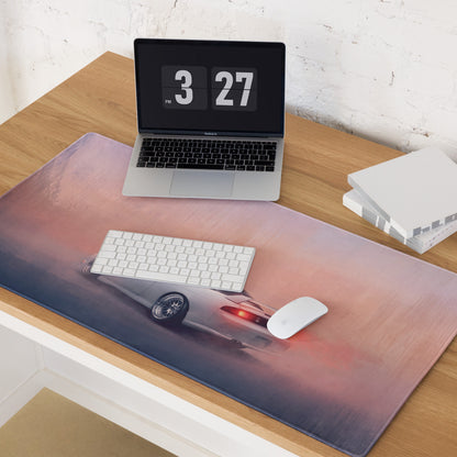 Nissan Silvia Inspired Pearl White S14 Zenki Desk Mat – High-Precision XL Gaming Mousepad
