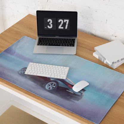 Nissan 350Z Inspired Midnight Black Stance Rear Desk Pad – Ultra-Glide Stitched Edge Gaming Mouse Mat