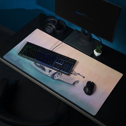 Toyota 86 Inspired Halo White Widebody GT Wing Desk Pad – Extended Non-Slip PC Mouse Mat