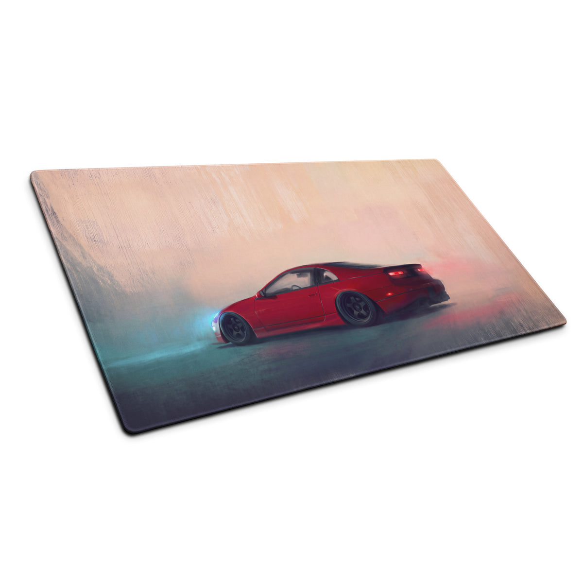 Nissan 300ZX Inspired Crimson Red Z32 Rear Profile Desk Pad – Extended Non-Slip PC Mouse Mat