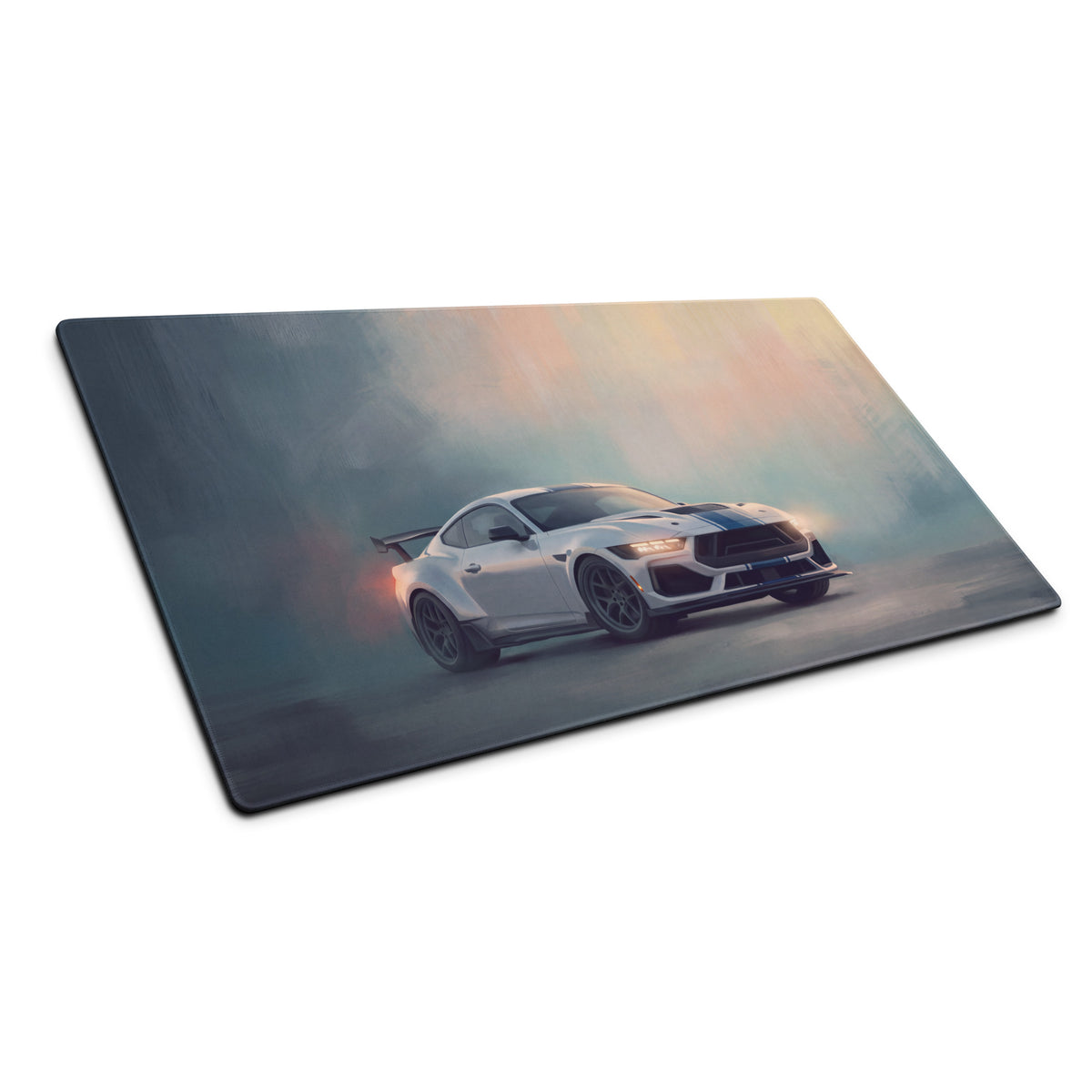 Ford Mustang Inspired Oxford White GTD Desk Mat – High-Precision XL Gaming Mousepad