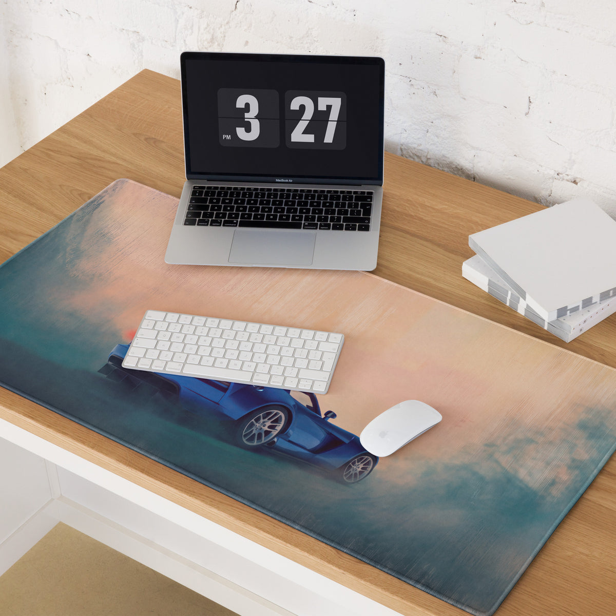 Dodge Viper Inspired GTS Blue Stripe Desk Mat – High-Precision XL Gaming Mousepad