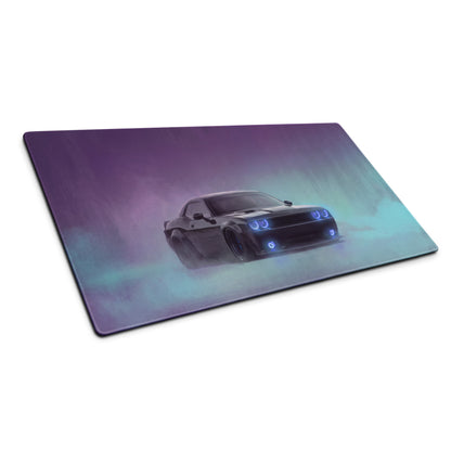 Dodge Challenger Inspired Midnight Hellcat Desk Pad – Extended Non-Slip PC Mouse Mat