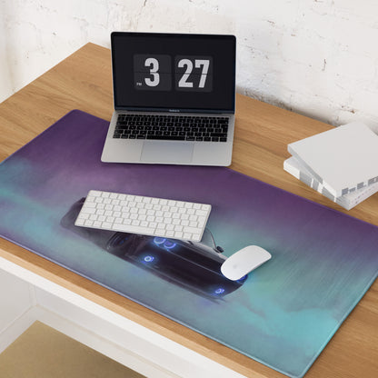 Dodge Challenger Inspired Midnight Hellcat Desk Pad – Extended Non-Slip PC Mouse Mat