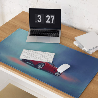 Chevrolet Corvette C6 Inspired Crimson Z06 Desk Mat – Low-Friction Cloth Setup Mousepad
