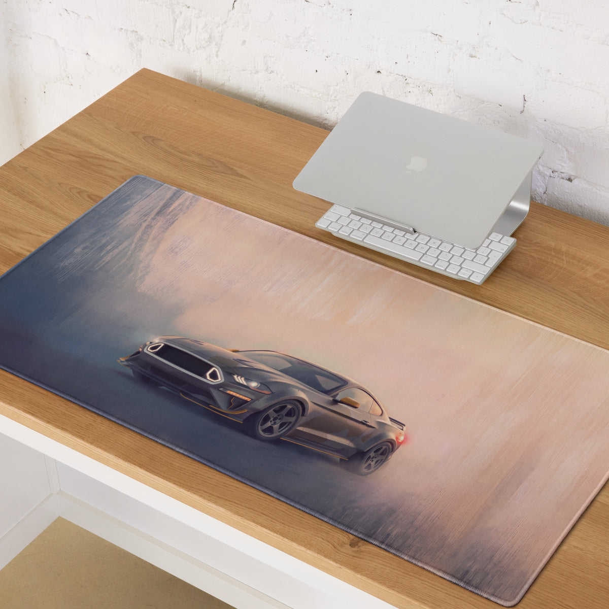 Ford Mustang Inspired Tactical Stealth RTR Desk Pad – Ultra-Glide Stitched Edge Gaming Mouse Mat