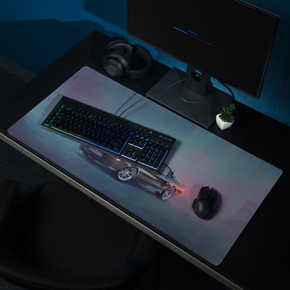 Ford Mustang Inspired Carbon Eleanor Desk Pad – Ultra-Glide Stitched Edge Gaming Mouse Mat