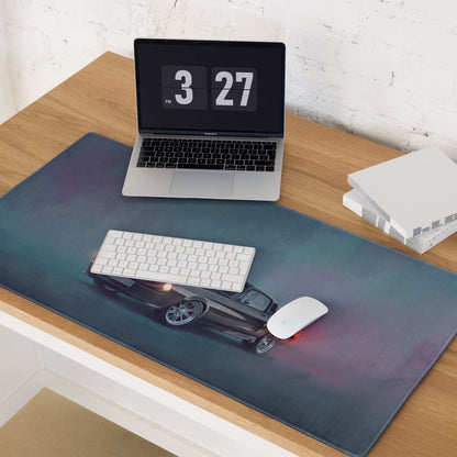 Ford Mustang Inspired Carbon Eleanor Desk Pad – Ultra-Glide Stitched Edge Gaming Mouse Mat