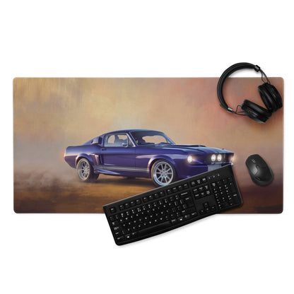 Ford Mustang Inspired Midnight Purple Shelby GT500 Desk Pad – Ultra-Glide Stitched Edge Gaming Mouse Mat
