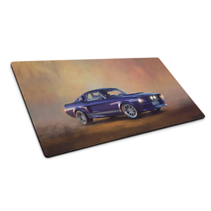 Ford Mustang Inspired Midnight Purple Shelby GT500 Desk Pad – Ultra-Glide Stitched Edge Gaming Mouse Mat