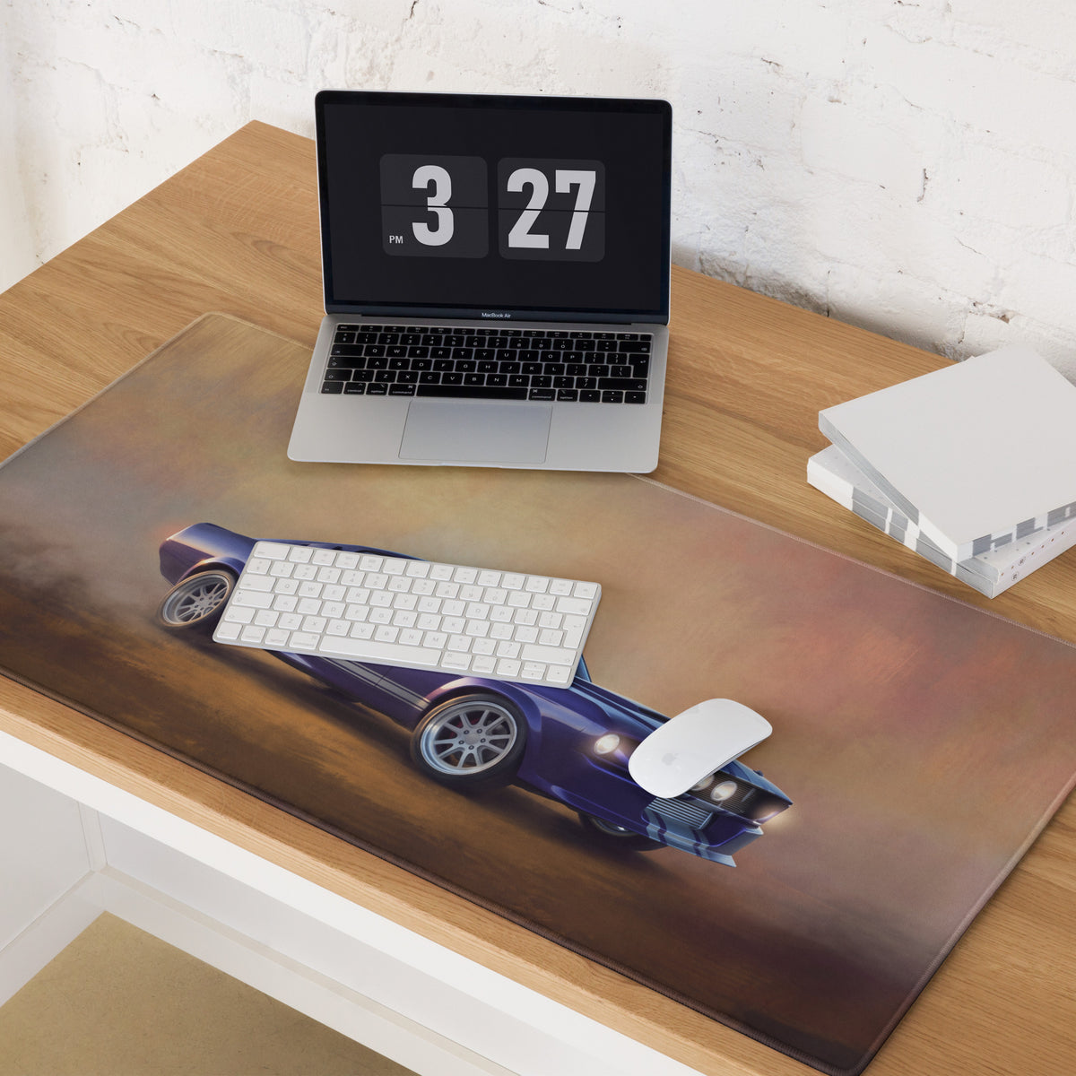 Ford Mustang Inspired Midnight Purple Shelby GT500 Desk Pad – Ultra-Glide Stitched Edge Gaming Mouse Mat