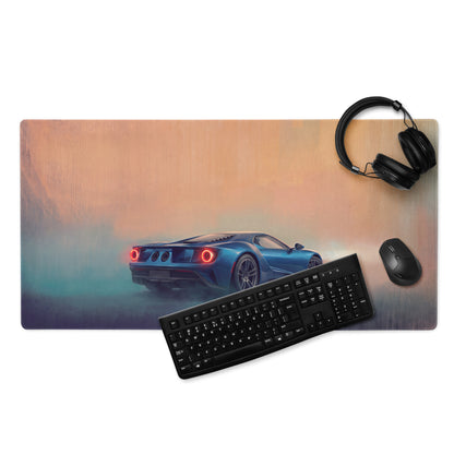 Ford GT Inspired Liquid Blue Rear Desk Pad – Extended Non-Slip PC Mouse Mat
