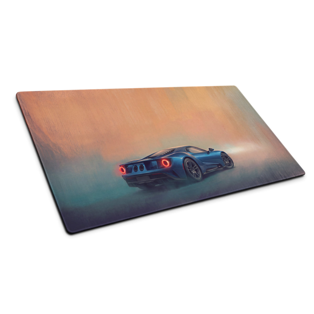 Ford GT Inspired Liquid Blue Rear Desk Pad – Extended Non-Slip PC Mouse Mat
