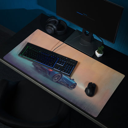 Ford GT Inspired Liquid Blue Rear Desk Pad – Extended Non-Slip PC Mouse Mat