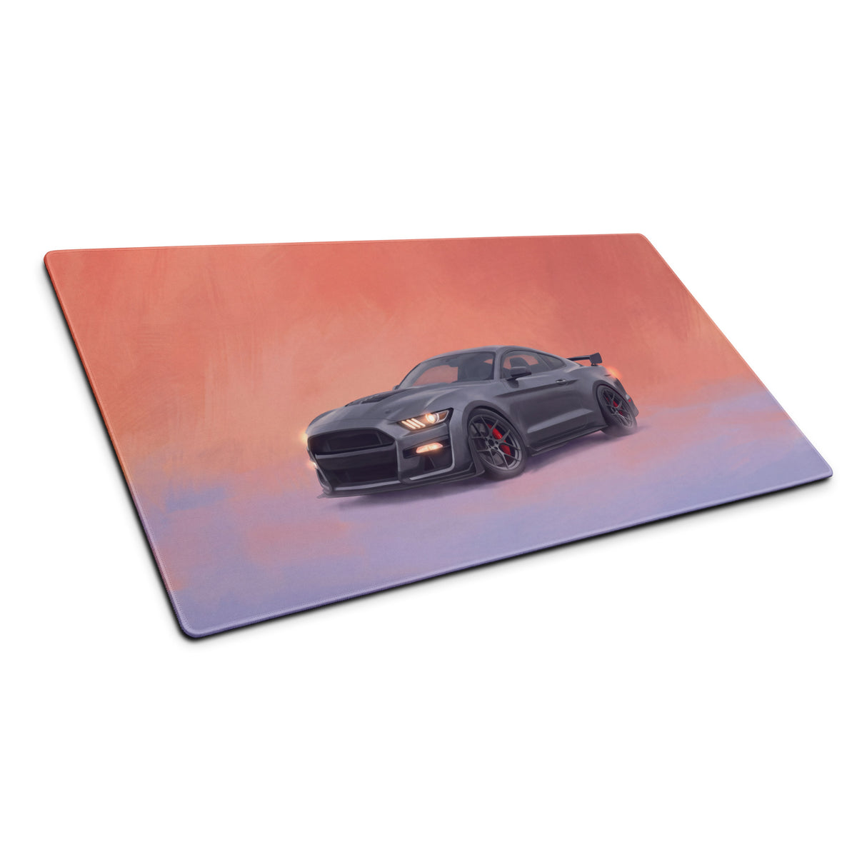 Ford Mustang Inspired Magnetic Metallic Shelby Desk Pad – Ultra-Glide Stitched Edge Gaming Mouse Mat