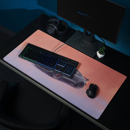 Ford Mustang Inspired Magnetic Metallic Shelby Desk Pad – Ultra-Glide Stitched Edge Gaming Mouse Mat