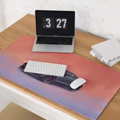 Ford Mustang Inspired Magnetic Metallic Shelby Desk Pad – Ultra-Glide Stitched Edge Gaming Mouse Mat