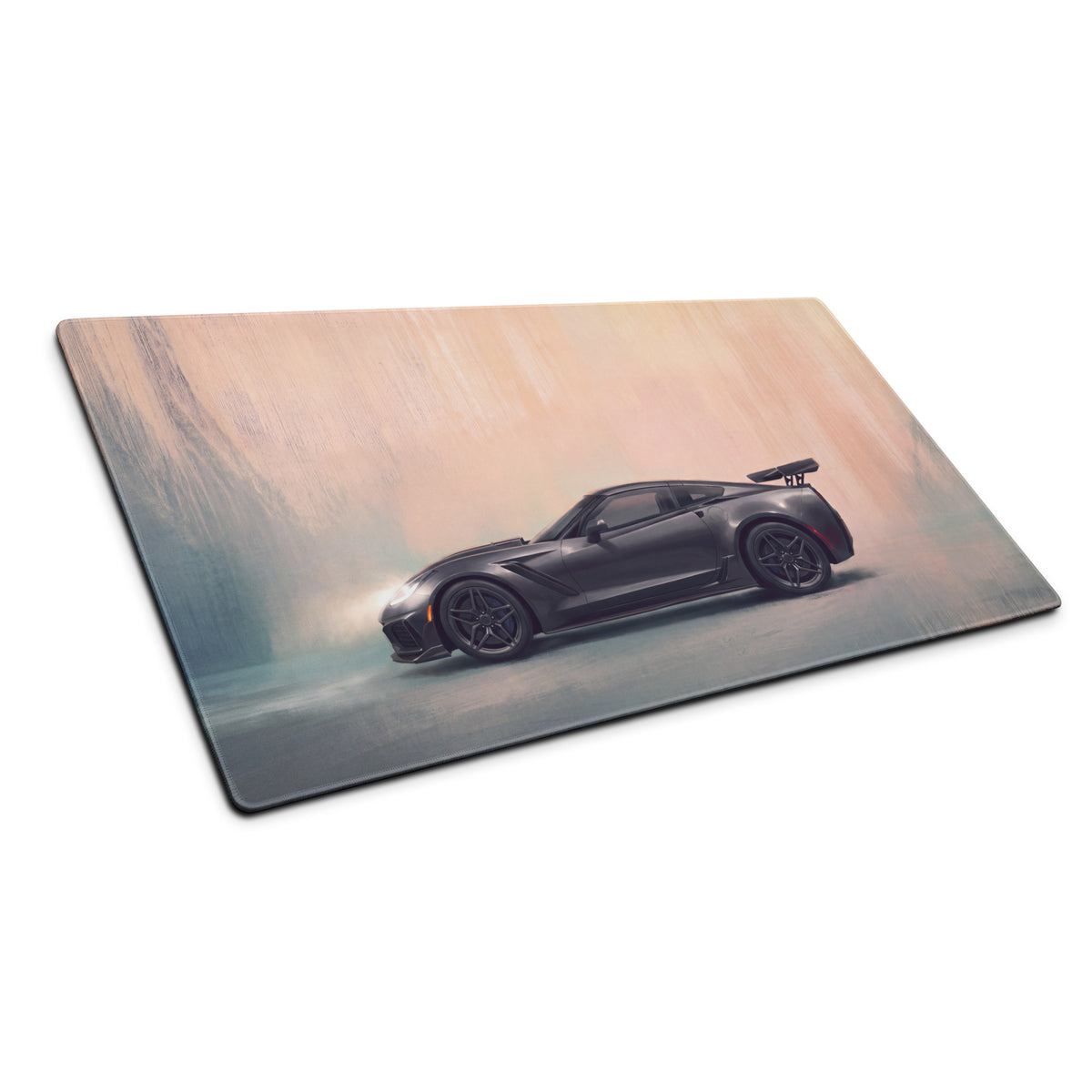 Chevrolet Corvette C7 Inspired Shadow Grey ZR1 Desk Pad – Extended Non-Slip PC Mouse Mat