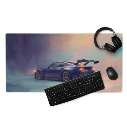 Ford Mustang Inspired Performance Blue GTD Wing Desk Mat – High-Precision XL Gaming Mousepad