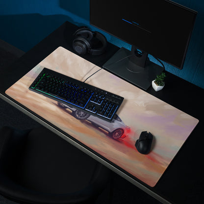 Ford Mustang Inspired Oxford White S650 Desk Pad – Ultra-Glide Stitched Edge Gaming Mouse Mat