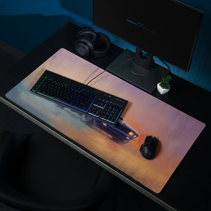 Ford Mustang Inspired Acapulco Blue Mach 1 Desk Pad – Ultra-Glide Stitched Edge Gaming Mouse Mat