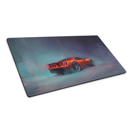 Ford GT Inspired Competition Orange Rear Desk Mat – Low-Friction Cloth Setup Mousepad