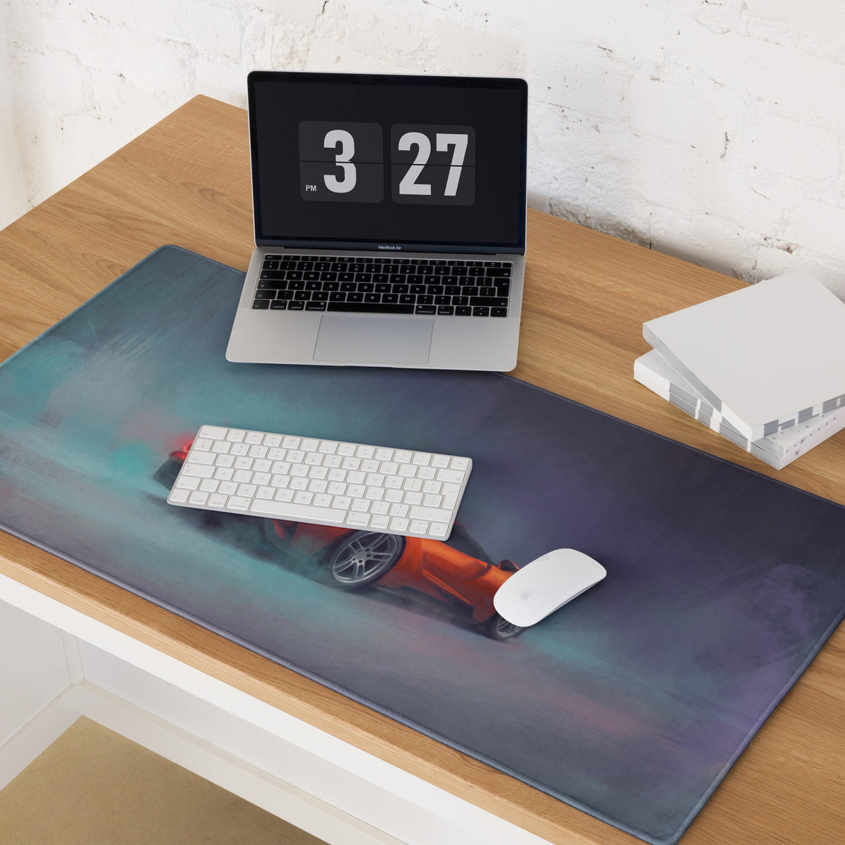 Ford GT Inspired Competition Orange Rear Desk Mat – Low-Friction Cloth Setup Mousepad