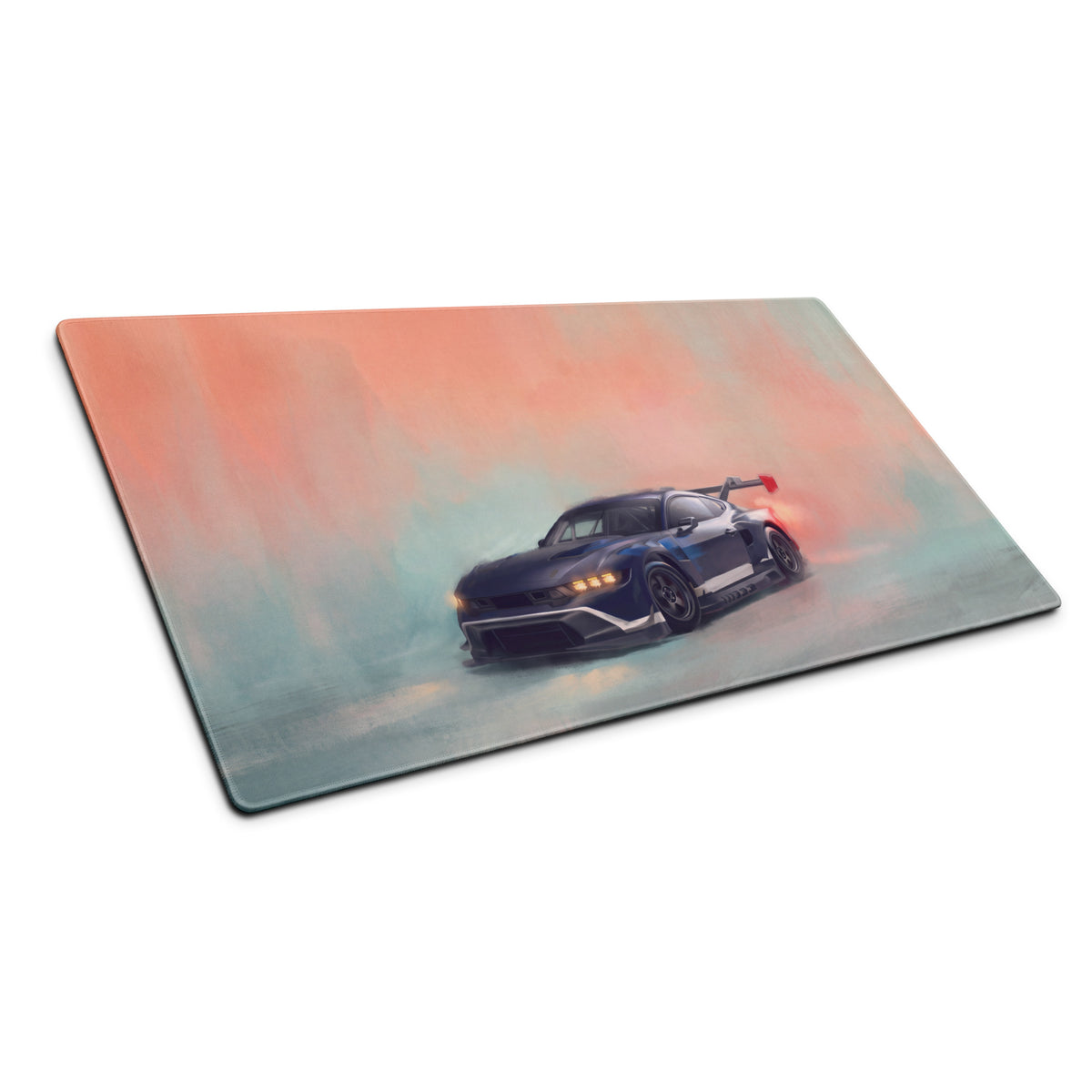 Ford Mustang Inspired Performance Blue GT3 Desk Pad – Extended Non-Slip PC Mouse Mat