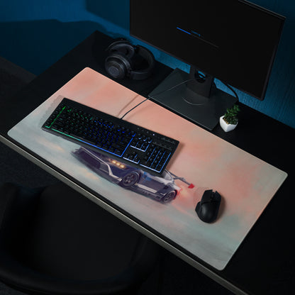 Ford Mustang Inspired Performance Blue GT3 Desk Pad – Extended Non-Slip PC Mouse Mat