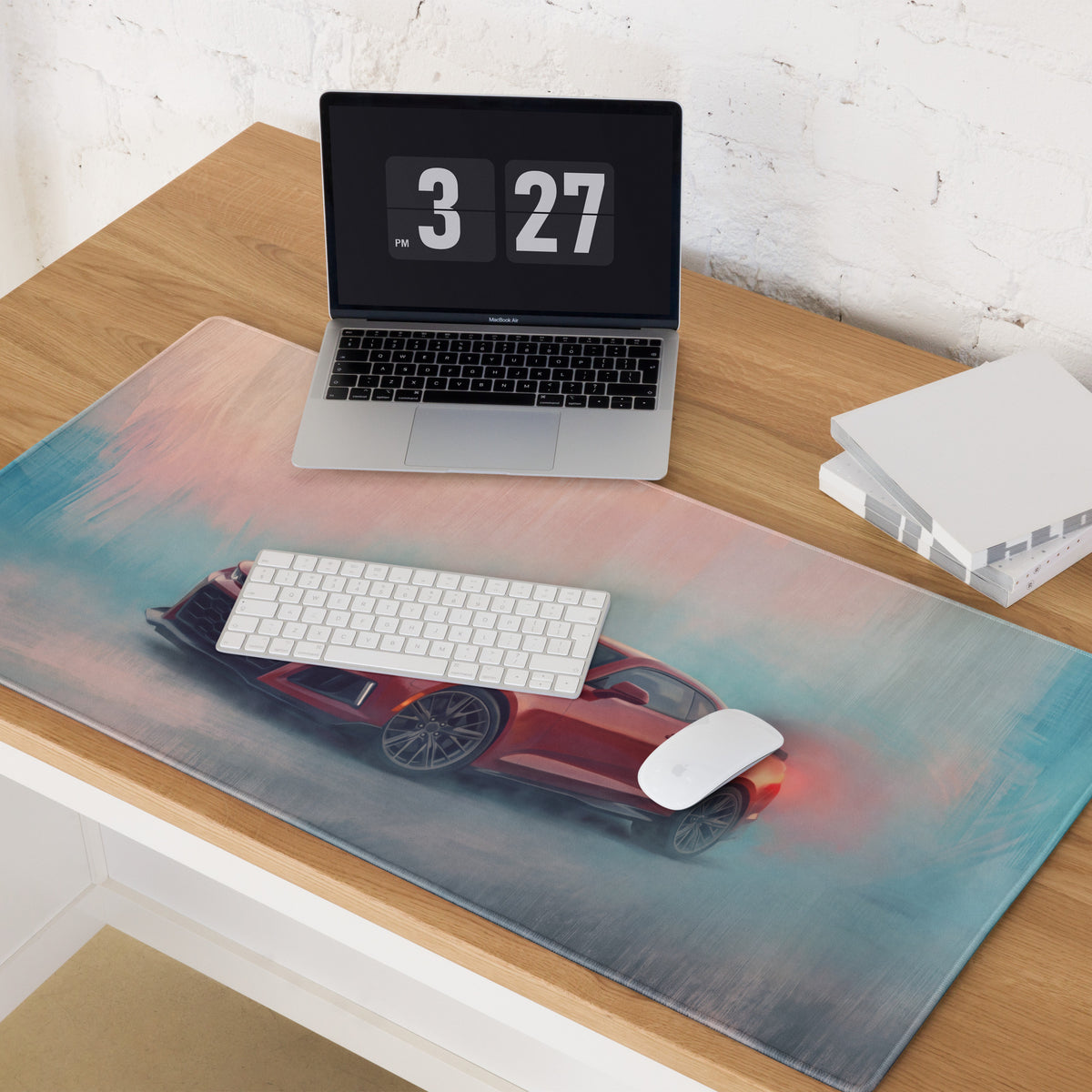 Chevrolet Camaro Inspired Crimson ZL1 Desk Mat – High-Precision XL Gaming Mousepad