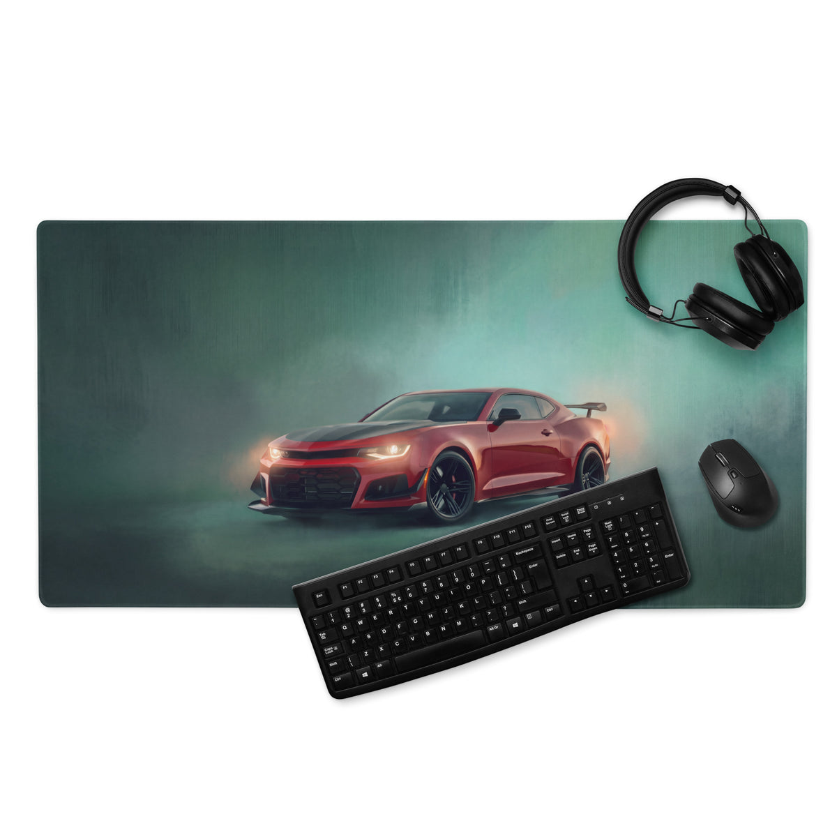 Chevrolet Camaro Inspired Red Hot ZL1 Desk Pad – Extended Non-Slip PC Mouse Mat