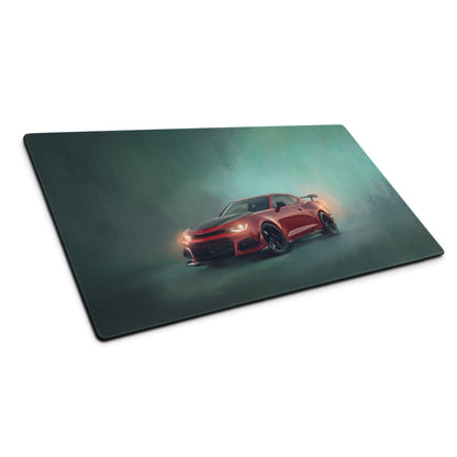 Chevrolet Camaro Inspired Red Hot ZL1 Desk Pad – Extended Non-Slip PC Mouse Mat
