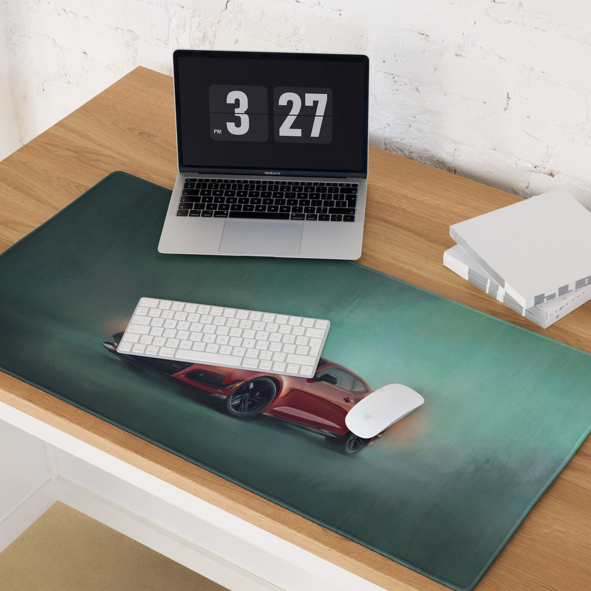 Chevrolet Camaro Inspired Red Hot ZL1 Desk Pad – Extended Non-Slip PC Mouse Mat